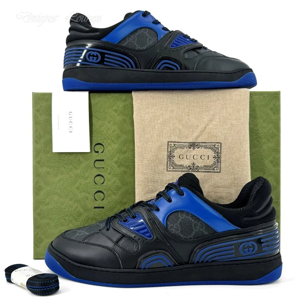 NEW GUCCI Demetra GG Supreme Canvas Basket Low Top Sneakers G 9 / US 9.5 Men's